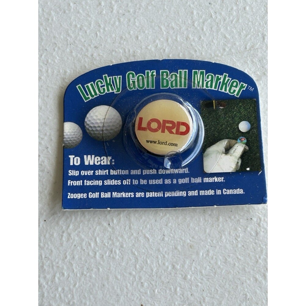 Vintage Zoogee Lucky Golf Ball Marker LORD Corporation NOS Sealed Canada